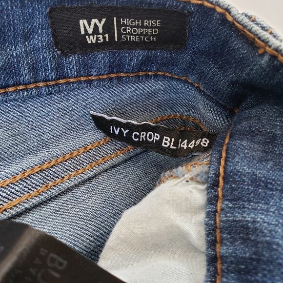 Buffalo David Bitton Womens Ivy Crop Jeans Size 31 High Rise Distressed Straight - Picture 9 of 9